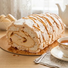 Меренговый рулет безглютеновый с манго
